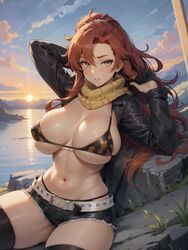 1girls ai_generated curvaceous curvy_body curvy_female curvy_figure erotic_nansensu huge_breasts long_hair ponytail red_hair seductive_look stable_diffusion tengen_toppa_gurren_lagann work_in_progress yoko_littner rating:Questionable score:80 user:Dragon98