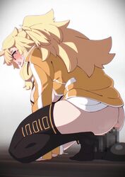 1girls animated ass big_dildo blonde blonde_hair blush borrowed_character buckethead_ero censored clothed clothing dildo dildo_insertion dildo_riding dildo_sitting female female_masturbation female_only glasses huge_dildo long_hair masturbating masturbation mitsushige-chan_(kureha_mitsushige) mp4 original original_character riding sex_toy shorter_than_30_seconds solo solo_female sound stockings tagme video rating:Explicit score:520 user:Yare-Yare-Daze