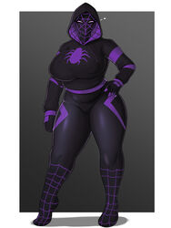 angela_iglesias big_breasts big_thighs black_clothing breasts curvy curvy_body curvy_female curvy_figure curvy_hips escriba hand_on_hip hands_on_hips heart hood hoodie marvel marvel_comics mask masked masked_female nipple_bulge oc original original_character purple_clothing skin_tight skintight smiling_at_viewer solo solo_female spider-man:_across_the_spider-verse spider-man:_into_the_spider-verse superheroine thick_thighs thighs voluptuous voluptuous_female rating:Questionable score:86 user:Dirkstridoritos