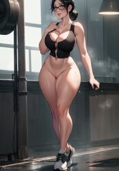 ai_generated big_breasts bottomless cixf hand_on_chest huge_breasts miss_pauling sports_bra sports_shoes sweat sweatdrop sweaty sweaty_body team_fortress_2 tennis_shoes tf2 thick_thighs vagina valve rating:Explicit score:84 user:cixf