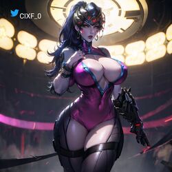 ai_generated big_breasts cixf huge_breasts overwatch thick_thighs widowmaker rating:Explicit score:90 user:cixf