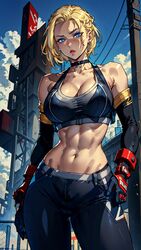 abs ai_generated blonde_hair blue_eyes cammy_white capcom solo solo_female street_fighter rating:Questionable score:63 user:SusBehavior