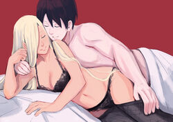 1boy 1boy1girl 1girls absurd_res alternate_version_available bare_thighs bed bed_covers bed_sheet bedding bedroom_setting bedroom_sex bedsheets big_breasts black_bra black_hair black_legwear black_lingerie black_panties black_underwear blonde_hair boruto:_naruto_next_generations bra breasts cleavage closed_eyes completely_nude_male couple cuddling embrace embracing female fishnet fishnet_legwear fishnet_pantyhose fishnet_stockings fishnets from_behind from_behind_position front_view hair_over_one_eye hi_res high_resolution highres hourglass_figure imminent_sex ino_yamanaka large_breasts legwear light-skinned_female light-skinned_male light_skin lingerie lips lipstick long_hair looking_pleasured makeup male male/female monday_mint naked naruto naruto:_the_last naruto_(series) naruto_shippuden nude nude_male on_side pale-skinned_female pale-skinned_male pale_skin panties pantyhose pink_lips pink_lipstick pleasure_face romantic romantic_ambiance romantic_couple romantic_sex sai shounen_jump stockings straight thighhighs under_covers underwear undressing undressing_another undressing_partner very_long_hair wide_hips yamanaka_ino rating:Questionable score:71 user:DarksideRose