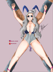 1girls ankle_cuffs artist_signature bondage bunny_ears bunny_girl bunnysuit dildo dildo_in_pussy fairy_tail femsub handcuffed handcuffs kodansha legs_apart malin_lewd malinlin mirajane_strauss saint_andrew's_cross saltire_cross slight_blush x_cross rating:Explicit score:6 user:Bart54