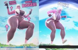 3d ass ass_expansion blender breast_expansion breasts dialogue doonography female female_only fortnite fortnite:_battle_royale giantess growing growth harlowe_(fortnite) hitting_head huge_ass huge_breasts huge_thighs larger_female reality_zero sequence solo thick_ass thick_legs thick_thighs rating:Questionable score:51 user:NotCatalyst