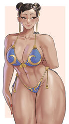 1girls abs alternate_version_available artist_name asian asian_female ass big_ass bikini black_hair breasts capcom chun-li cleavage contrapposto cowboy_shot earrings female female_only fit fit_female gud0c hair_bun hair_ribbon highres hyper_thighs jewelry large_breasts looking_to_the_side massive_thighs mature_female milf purple_nails ribbon solo street_fighter street_fighter_6 swimsuit thick_thighs thighs thunder_thighs wide_hips rating:Questionable score:284 user:Crcole331