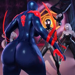 1boy 2023 4girls big_ass big_breasts clothed clothed_female clothed_male clothing gwen_stacy latex marvel marvel_cinematic_universe marvel_comics miguel_o'hara miles_morales popogori rule_63 silk_(marvel) spider-gwen spider-man spider-man:_into_the_spider-verse spider-man_(series) spider-woman_2099 spider_sense tagme unseen_male_face rating:Questionable score:361 user:Adoptivecandy