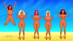 5girls akiranime animated beach bouncing_breasts child_bearing_hips completely_nude completely_nude_female curvaceous curvy eliminator_boat_duel erect_nipples female female_focus female_only full_body huge_ass huge_breasts jumping multiple_girls naked naked_female nipples no_sound nude nude_female tagme video rating:Explicit score:16 user:Fnhfc