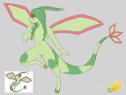  anthro bittervow braided_hair breasts eyewear female flygon flying generation_3_pokemon genitals glasses green_body green_hair green_skin hair markings nintendo nipples nude pokemon pokemon_(species) pussy small_breasts solo sourmagic standing trapthexx  rating:explicit score: user:bot