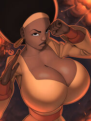 1girls 2023 african african_female afro big_breasts big_lips black_dynamite black_eyes black_hair breasts busty cleavage clothed clothed_female clothes clothing dark-skinned_female dark_skin earrings explosion female front_view fully_clothed hair headband headwear high-angle_view honey_bee_(black_dynamite) hoop_earrings huge_breasts human large_breasts long_sleeves looking_at_viewer neozoa nz_naughty pose posing self_upload signature solo thick_lips rating:Questionable score:104 user:NZNaughty