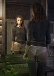 1girls 3d actress ass background bathroom breasts brown_hair celebrity clothed clothed_female clothing emma_watson fantasy female female_only grey_clothing grey_socks gryffindor hair harry_potter hermione_granger holding_object holding_wand holding_weapon indoors lace lace-trimmed_panties light-skinned_female light_skin lingerie lipstick lipstick_mark long_hair long_sleeves looking_at_mirror magic magic_user mirror mirror_reflection mostly_clothed necktie panties partially_clothed patreon ranged_weapon rear_view reflection reptide scarf scarf_removed school_uniform schoolgirl shirt signature sleeves socks solo standing stockings student thigh_socks thighhighs thighs underwear uniform url wand weapon white_panties white_underwear witch rating:Questionable score:218 user:jabbaFucker