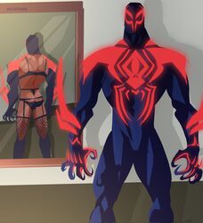 1boy ass bra irish irish_male latino lingerie male male_focus male_in_lingerie male_only manly marvel marvel_comics mexican mexican_irish mexican_male miguel_o'hara mirror muscles muscular muscular_male panties reldtori spider-man spider-man:_across_the_spider-verse spider-man:_into_the_spider-verse spider-man_(series) spider-man_2099 stockings superhero torn_clothes rating:Explicit score:103 user:Unknowown