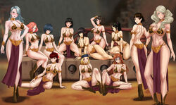 12girls 6+girls amenoosa ann_takamaki belly_dancer belly_dancer_outfit chihaya_mifune cleavage female female_only femsub harem harem_girl harem_outfit haru_okumura hifumi_togo huge_breasts kasumi_yoshizawa large_breasts loincloth looking_at_viewer makoto_niijima megami_tensei mifune_chihaya multiple_girls ohya_ichiko persona persona_5 persona_5_royal sadayo_kawakami sae_niijima sakura_futaba shiho_suzui slave slave_bikini slave_collar slave_leia_(cosplay) slave_outfit slavegirl star_wars submissive_female sumire_yoshizawa tae_takemi voluptuous rating:Questionable score:269 user:TheKindHaremMaster