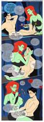  1boy 1girls assertive_female batman_(series) big_breasts bimbo6707 boing breasts breasts_out dc dc_comics dialogue english_text exposed_breasts eye_contact face-to-face female ginger green_skin hand_on_face hands_on_hips heart holding_face inviting inviting_to_eat inviting_to_fuck inviting_to_sex jason_todd jealous jealous_female jealousy large_breasts lipstick looking_at_partner male pamela_isley poison_ivy red_hair red_hood_(dc) romantic self_exposure serving_food serving_tray shirt_lift short_shorts shorts sideboob speech_bubble sports_bra sports_shorts undressing undressing_self  rating:explicit score: user:imright