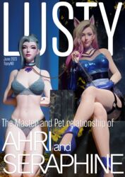 3d 9_tails ahri bondage collar female femdom k/da_all_out_ahri k/da_all_out_seraphine k/da_all_out_series league_of_legends leash leash_and_collar lingerie magazine magazine_cover nine_tailed_fox petplay seraphine_(league_of_legends) submissive tipsynd underwear vastaya rating:Explicit score:146 user:TipsyND