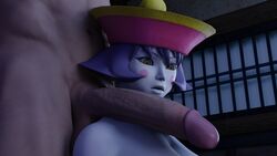 1boy 1girls 3d asian asian_female bare_shoulders big_penis blue_hair blue_skin breasts capcom cleavage cock_shock completely_nude cpt-flapjack darkstalkers hat hsien_ko huge_cock jiangshi large_penis lei-lei lei_lei light-skinned_male long_penis looking_at_penis muscular_male nude penis penis_awe short_hair straight thick_penis veiny_penis yellow_eyes rating:Explicit score:39 user:Cumbrain