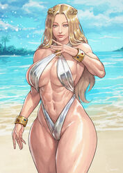 1girls abs absurdres beach bikini blonde_hair bracelet breasts capcom cirenk clothing female high_resolution highres jewelry kolin large_breasts looking_at_viewer midriff muscle muscular_female pixiv solo street_fighter street_fighter_iii street_fighter_iii:_3rd_strike street_fighter_iii_(series) street_fighter_v swimsuit very_high_resolution rating:Questionable score:256 user:Misty_lover