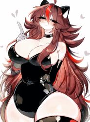 ahoge animal_ears auburn_hair blush choker friday_night_funkin girlfriend_(friday_night_funkin) heart highlights_(coloring) large_breasts leotard long_hair mega_cd_girlfriend red_highlights shadow_the_hedgehog_(cosplay) smile sonic_(series) tagme thick_thighs thighhighs usa37107692 white_background rating:Questionable score:223 user:Epicgaming69