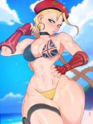 1girls 2d absurd_res beach beret bikini blonde_hair blue_eyes cammy_white capcom curvy curvy_body curvy_figure earrings female female_only hi_res hoop_earrings light-skinned_female light_skin minicop2001 pale-skinned_female pale_skin solo solo_focus street_fighter street_fighter_6 swimsuit union_jack union_jack_bikini voluptuous voluptuous_female yellow_hair rating:Questionable score:187 user:Dragon98