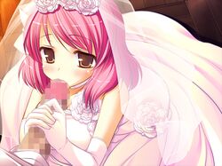 bridal_veil bride fellatio inugahora_an mochizuki_maho oral tagme tsunagaru_bangle wedding_dress rating:Explicit score:1 user:bot