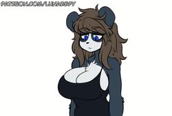 2d animated anthro barely_contained barely_contained_breasts big_breasts breast_expansion breasts female gigantic_breasts huge_breasts jiggling_breasts large_breasts luna_(lunarspy) lunarspy panda short_playtime tagme tank_top video rating:Explicit score:99 user:Ifyfy