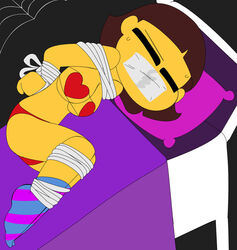 2d 2d_(artwork) 2d_artwork aged_up anxious bedroom bondage color frisk in_bed redstheatre sweat tagme undertale undertale_(series) rating:Explicit score:21 user:Legend584