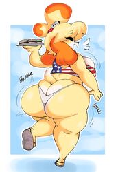 1girls american_flag_bikini american_flag_bra animal_crossing anthro ass ass_bigger_than_head ass_cleavage back backboob big_ass big_breasts big_butt big_thighs breasts bubble_ass bubble_butt burger butt butt_bigger_than_head butt_crack closed_eyes dat_ass dork_boi eyebrows_visible_through_hair female female_only holding_burger huge_ass huge_butt huge_thighs isabelle_(animal_crossing) large_ass large_butt large_thighs lewd_dorky nintendo open_mouth panties sandals shortstack solo tail thick thick_ass thick_butt thick_hips thick_thighs thighs thong white_border white_panties white_thong wide_hips rating:Explicit score:144 user:Ifyfy