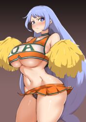 1girls ass big_ass big_breasts big_butt big_hips big_thighs blue_eyes blue_hair busty cheerleader cheerleader_uniform curvaceous curvy curvy_body curvy_female curvy_figure female hadou_nejire huge_ass huge_breasts large_ass large_butt large_hips large_thighs long_hair my_hero_academia nejire_hado pom_poms thick_thighs underboob voluptuous wide_hips yamaori rating:Explicit score:92 user:reflet1