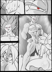 1boy 1girls 2girls artdefox ass black_and_white breasts dragon_ball dragon_ball_super erection female fusion gohan_beast kafla kefla legendary_super_saiyan male nipples red_eyes son_gohan super_saiyan super_saiyan_2 tagme uncensored rating:Explicit score:30 user:Bruh_just_work_already