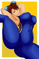 1girls ass big_ass big_breasts big_butt brown_hair capcom chinese_clothes chun-li eyebrows fat_ass female female_only hair_buns hair_ribbon hands_behind_head large_ass large_breasts light-skinned_female light_skin lipstick looking_at_viewer navel nipple_bulge solo solo_female solo_focus sonson-sensei street_fighter street_fighter_alpha thick_thighs thighs rating:Questionable score:45 user:HughthyDerg