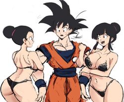 ass big_breasts breasts chichi cute dragon_ball lingerie rakeemspoon son_goku rating:Questionable score:126 user:MrJ31