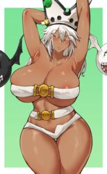 1girls alternate_breast_size batako big_breasts breasts dark-skinned_female dark_skin female female_only guilty_gear huge_breasts large_breasts muscular_female ramlethal_valentine solo source_request rating:Explicit score:179 user:sanaeinreal