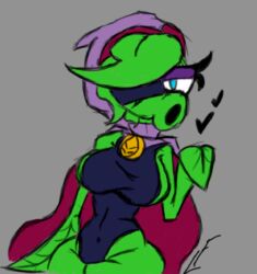 1girls big_breasts blowing_kiss blue_eyes breasts cape clothed clothing curvaceous curvy curvy_female curvy_figure female female_focus female_only green_body green_shadow_(pvz) green_skin little_flower_(artist) looking_at_viewer mask masked masked_female peashooter_(pvz) plant plant_girl plantie plants_vs_zombies plants_vs_zombies:_heroes solo solo_female solo_focus thick_thighs thighhighs thighs winking_at_viewer rating:Questionable score:35 user:DrunkenLuckyQueen