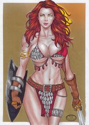 1girls 2023 chainmail_bikini curvaceous curvy_body curvy_female dynamit dynamite_comics ed_benes_studio female_focus female_only hi_res long_hair red_hair red_sonja rudimar_patrocinio seductive_look voluptuous voluptuous_female rating:Explicit score:17 user:Dragon98