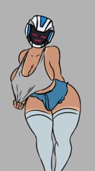 bulge dark-skinned_futanari dark_skin futa_only futanari paradigm_(fortnite) rating:Questionable score:54 user:Parababe