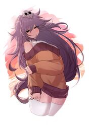 breasts friday_night_funkin long_hair lylace purple_hair skull sweater thighs usa37107692 virtual_youtuber rating:Questionable score:68 user:artman12