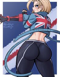 1girls ass ass_focus big_ass blonde_hair blue_eyes butt_focus cammy_white female female_only fully_clothed jacket looking_at_viewer looking_back looking_back_at_viewer lordguyis scar solo street_fighter street_fighter_6 thick_thighs thighs tight_pants yoga_pants rating:Safe score:40 user:LewdLord