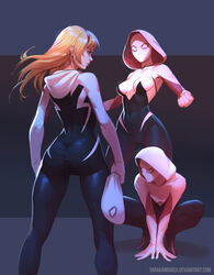 1girls 2d artist_name ass ass_focus ass_visible_through_clothes big_ass big_butt blonde_hair bubble_butt butt_crack clothing crouching female footwear gwen_stacy hairband handwear headband highres hoodie hourglass_figure human light-skinned_female light_skin marvel marvel_comics mask masked_female medium_breasts pale-skinned_female pale_skin simple_background small_breasts solo spider-gwen spider-man_(series) tagme tarakanovich tight_clothing watermark wide_hips rating:Questionable score:270 user:Absolute135