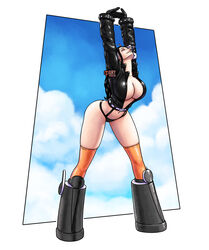 1girls ass big_breasts boots breasts busty cammy_stretch cleavage curvy egghead female female_only iury_padilha jacket looking_at_viewer nico_robin no_pants one_piece panties post-timeskip skimpy skimpy_clothes solo stretching thick_thighs rating:Questionable score:264 user:Vardigiil