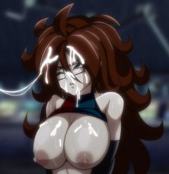 android_21 android_21_(human) big_breasts clothing cum cum_on_breasts cum_on_face darwaarts dragon_ball dragon_ball_fighterz glasses large_breasts sweat vomi_(dragon_ball) rating:Explicit score:141 user:ShikiBriefs_