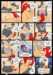 baloo bear bondage bound breasts comic disney female forced group humiliation leobo louie male mammal navel nipples nude orangutan page_9 penis red_hair spanking talespin text rating:Explicit score:9 user:bot