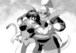 2girls alien ass big_ass big_breasts black_and_white bonyu breasts catfight dragon_ball dragon_ball_super dragon_ball_z dragon_ball_z:_kakarot female female_only fight fighting holding_arm huge_ass huge_breasts large_ass large_breasts overweight restrained restrained_arms ryona saiyan saiyan_armor scouter seripa short_hair size_difference tail thick thick_thighs thighhighs thighs tinted_eyewear tomboy vanbrand white_hair rating:Explicit score:19 user:Teefee45