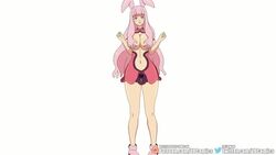 animated belly_button breast_expansion bunny_ears covered_nipples hand_on_breast huge_breasts melona pink_hair queen's_blade shoulder_pads skirt sneakers standing tagme thick_thighs video walking white_skin wide_hips zocomics rating:Questionable score:63 user:duxck0