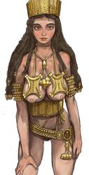 1girls ancient_history ancient_spain armband belt big_breasts braided_hair brown_hair crown female female_only gold_eyes gold_jewelry hand_on_thigh history human human_only iberian jewelry jewelry_only large_breasts light-skinned_female light_skin long_hair mossa nipples nude public_domain puffy_nipples skimpy solo standing tartessian tartessos white_background rating:Explicit score:121 user:read-only