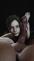 1futa 1girls 3d after_oral barefoot between_legs blue_eyes brown_hair casual_sex chocolate_and_vanilla claire_redfield cock_worship cum cum_drip cum_dripping cum_dripping_from_penis cum_on_face dark-skinned_futanari faceless_futanari feet fishnet_stockings futa_on_female futa_pov futanari giver_pov hand_on_penis happy happy_female happy_sex huge_cock interracial laying_down laying_on_back laying_on_stomach pale-skinned_female penis penis_against_face pov resident_evil resident_evil_2 resident_evil_2_remake simple_background smile smiling smiling_at_viewer soles stockings unholliex rating:Explicit score:104 user:unholliex