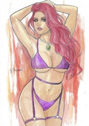 1girls armpits bikini curvaceous curvy_body curvy_female dc dc_comics ed_benes_studio female_focus female_only koriand'r long_hair looking_at_viewer starfire teen_titans voluptuous voluptuous_female rating:Explicit score:21 user:Dragon98