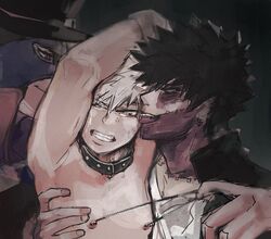 angry_face angry_sub atsuhiro_sako bakugou_katsuki collar dabi darkline gay katsuki_bakugou male male_only mr._compress my_hero_academia nipple_chain nipple_piercing nipple_play nipple_pull nipple_torture no_visible_genitalia nude_male_clothed_male pulling_nipples questionable_consent sako_atsuhiro threesome todoroki_touya touya_todoroki yaoi rating:Explicit score:57 user:usuenr