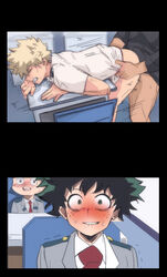 anal being_watched blush classroom darkline desk gay izuku_midoriya katsuki_bakugou male male_only male_penetrated my_hero_academia public_sex sex sex_education teacher_and_student teacher_fucking_student yaoi rating:Explicit score:112 user:usuenr