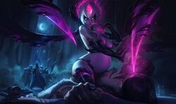 1boy1girl assassin big_areola big_belly big_breasts big_nipples black_sclera blue_skin breast_squeeze breasts claws closed_mouth demon demon_girl dominant_female domination edit edited edited_official_artwork evelynn evil_grin evil_smile gloves glowing glowing_body glowing_eyes high_resolution highres hips hoellow kinky lactating lactating_nipples lactation large_breasts league_of_legends milk milk_squirt milking monster monster_girl night nude pink_hair pregnant purple_nipples purple_skin sagging_breasts sitting sitting_on_person smile submission succubus thighhighs thighs white_hair wide_hips yellow_eyes rating:Explicit score:32 user:Hoellow