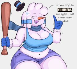  baseball_bat chubby flake_(sketchfins) sketchfins thick_thighs  rating:questionable score: user:bot